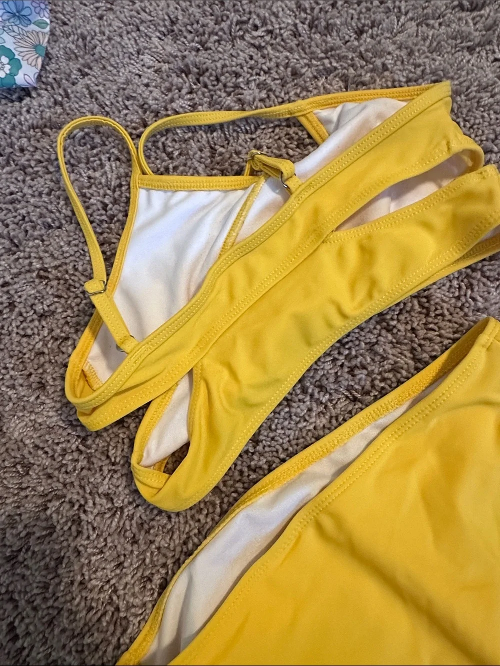 Bright yellow bikini size 10 new